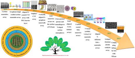 Design, preparation, application of advanced array structured materials and their action mechanism analyses for high performance lithium-sulfur batteries