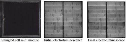 Performance and durability of electrically conductive tape for shingled Si heterojunction technology cells