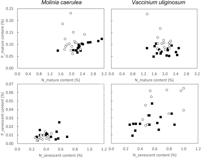 Foliar Resorption Efficiency Does Not Change Along an Elevational Gradient in Two Dominant Peatbog Plant Species