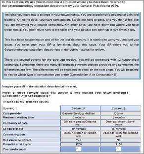 Patient Preferences for Attributes that Characterise Alternative Models of Care in Gastroenterology: A Discrete Choice Experiment.