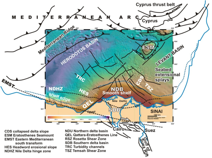 Pre- and post-Messinian deformational styles along the northern Nile Delta Basin in the framework of the Eastern Mediterranean tectonic evolution