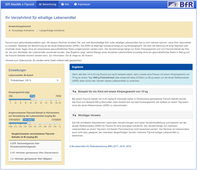 Webbasierter Kontaminantenrechner in der Risikobewertung – ein hilfreiches Tool?