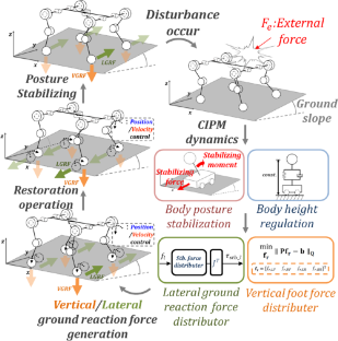 Posture stabilizing control of quadruped robot based on cart-inverted pendulum model