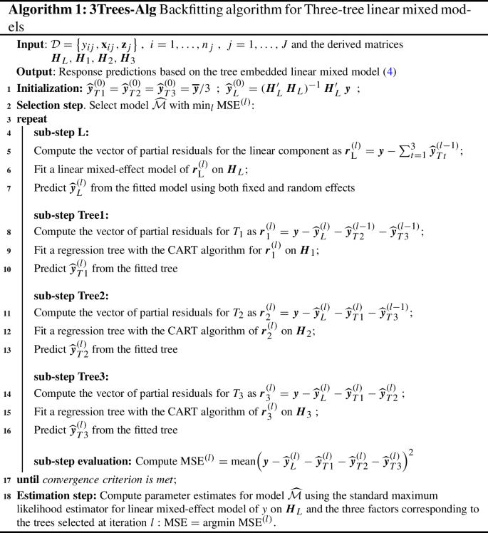 Mixed-effect models with trees