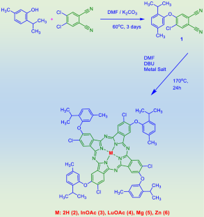 Synthesis, characterization, photophysical, and photochemical properties of novel phthalocyanines containing thymoxy groups as bioactive units