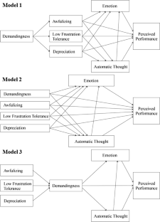 The Direct and Indirect Effects of Irrational Beliefs on Perceived Performance: The Mediation Role of Emotions and Automatic Thoughts