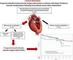 Prognostic benefits of early vascular surgical intervention in patients with major peripheral vascular complications following transcatheter aortic valve implantation