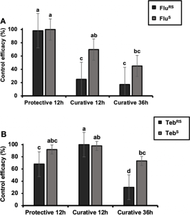 Reduced sensitivity to fluazinam and tebuconazole in Colletotrichum nymphaeae from apple and investigation of target gene sequences