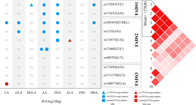 Effects of dietary PUFA patterns and FADS genotype on breast milk PUFAs in Chinese lactating mothers.