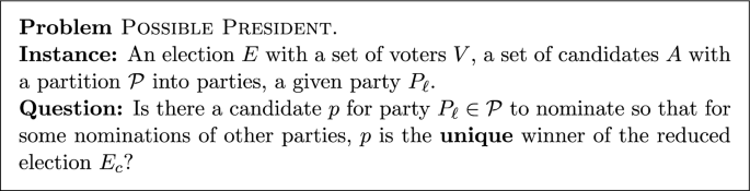 Hardness of candidate nomination