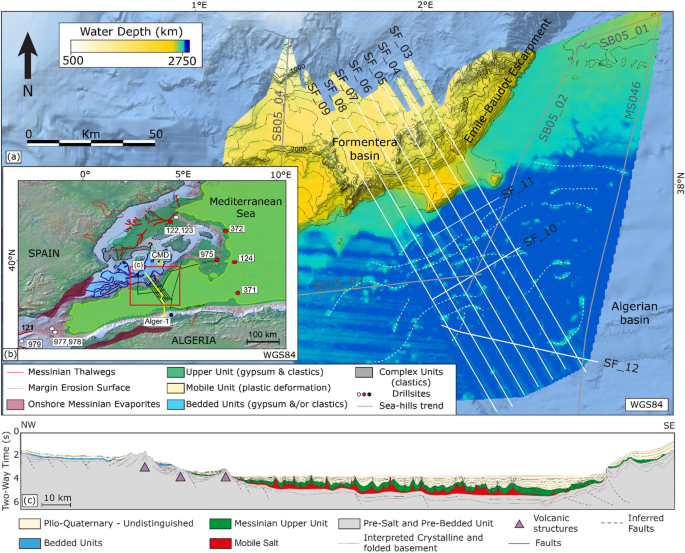 Reprocessing 2-D airgun seismic reflection data SALTFLU (salt deformation and sub-salt fluid circulation in the Algero-Balearic abyssal plain) in the Balearic promontory and the Algerian basin