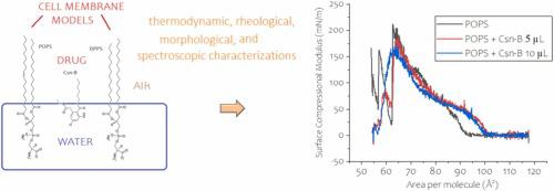 Unsaturation of serine lipids modulating the interaction of a cytosporone with models of the external leaflet of tumorigenic cell membranes