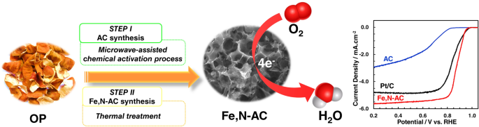 Nanochemistry approach for the fabrication of Fe and N co-decorated biomass-derived activated carbon frameworks: a promising oxygen reduction reaction electrocatalyst in neutral media