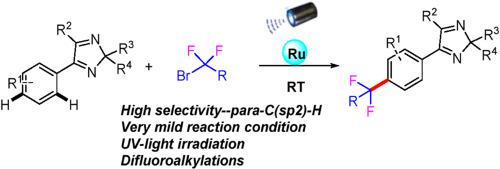 Photo-mediated para-selective C(sp2)−H difluoroalkylations