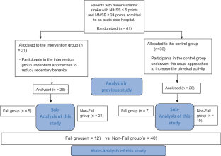 Effect of Pre-Hospitalization Fall History on Physical Activity and Sedentary Behavior After the Implementation of a Behavioral Change Approach in Patients with Minor Ischemic Stroke: A Secondary Analysis of a Randomized Controlled Trial.