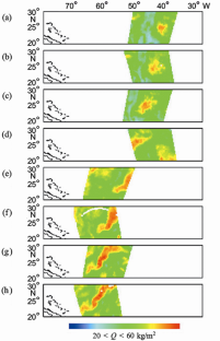 Connection of Cyclogenesis in the Gulf of Mexico to the Water Vapor Transport in the Tropical Atlantic According to Satellite Microwave Radiometers