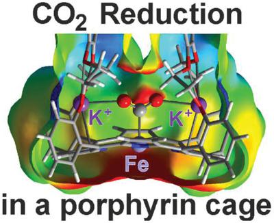 Host‐guest tuning of the CO
 2
 reduction activity of an iron porphyrin cage