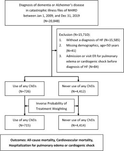 Cholinesterase inhibitors associated with lower rate of mortality in dementia patients with heart failure: a nationwide propensity weighting study.