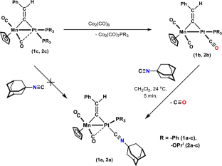 Chemistry of vinylidene complexes—XXVII—new µ-vinylidene MnPt complexes with platinum-coordinated 1-adamantyl isocyanide ligand: spectroscopic, structural and electrochemical study