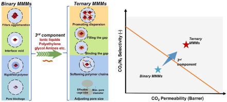 Recent Progress in Ternary Mixed Matrix Membranes for CO2 Separation