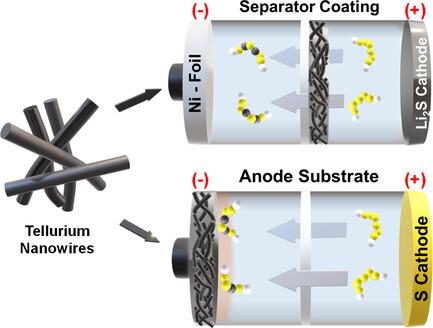 Tellurium Nanowires for Lithium‐Metal Anode Stabilization in High‐Performance Anode‐Free Li–S Batteries