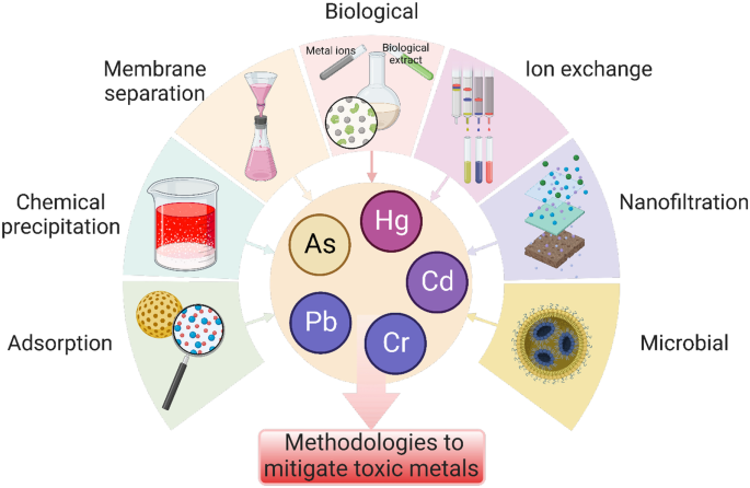 Removal of Toxic Metals from Water by Nanocomposites through Advanced Remediation Processes and Photocatalytic Oxidation