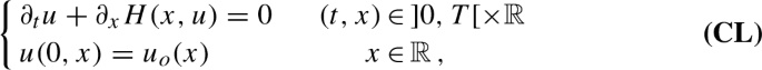 Conservation laws and Hamilton–Jacobi equations with space inhomogeneity