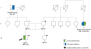 Hereditary acute myeloid leukemia associated with C-terminal CEBPA germline variants.