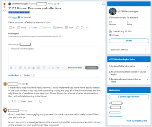 Designing courses with sustainable virtual learning communities: a STEM teacher candidate course that extends beyond higher education