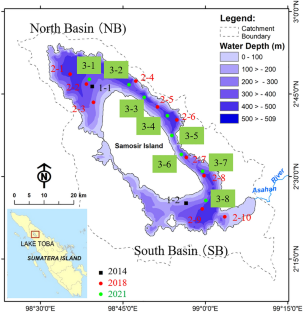 Water temperature and some water quality in Lake Toba, a tropical volcanic lake