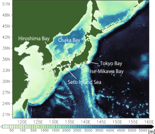 Average coastal residence time distribution estimated by a 2-km resolution Japanese coastal model