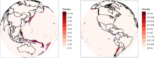 Mixture modeling with normalizing flows for spherical density estimation