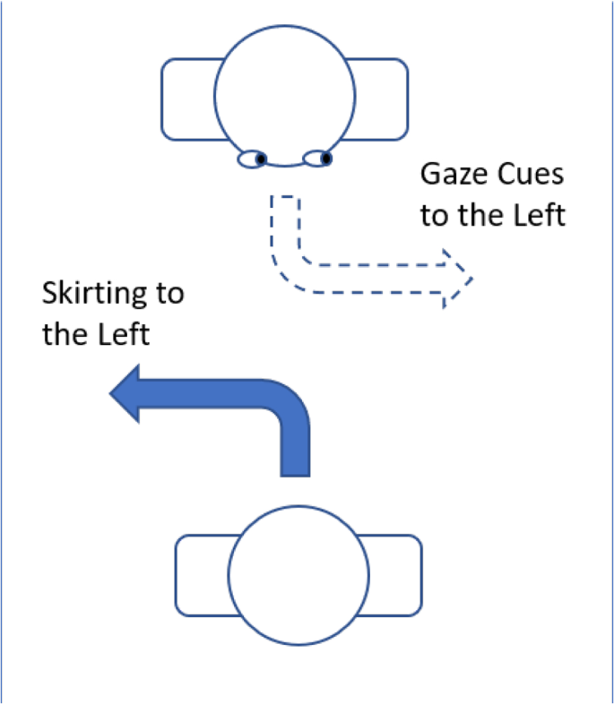 Gaze-Cues of Humans and Robots on Pedestrian Ways