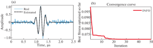 Parameter Estimation for Ultrasonics Echoes Using an Weighted Mean of Vectors Optimizer