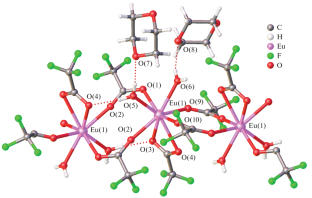 Synthesis and Optical Properties of a Heterocarboxylate Complex with the Zn2Eu Metal Core