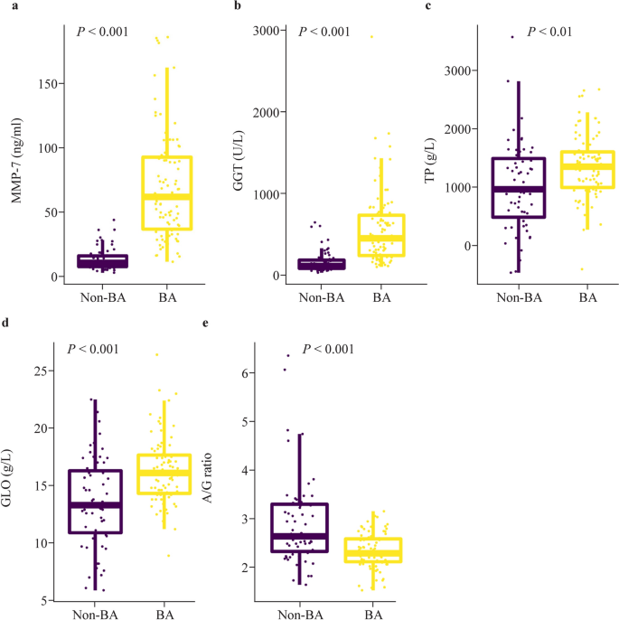 Accurate prediction of biliary atresia with an integrated model using MMP-7 levels and bile acids.