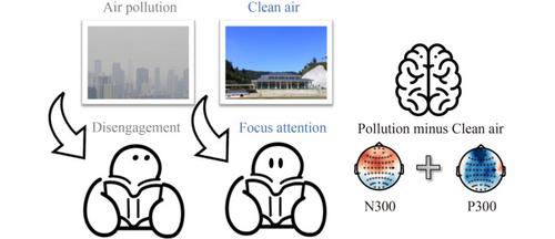 Clean air captures attention whereas pollution distracts: evidence from brain activities