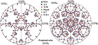 Stereographic Projection of Theoretical Orientation Relationships Between Crystals of Any Types in Phase Transformation and Precipitation