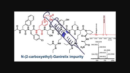 Identification, synthesis, and characterization of an unprecedented N-(2-carboxyethyl) adduct impurity in an injectable ganirelix formulation