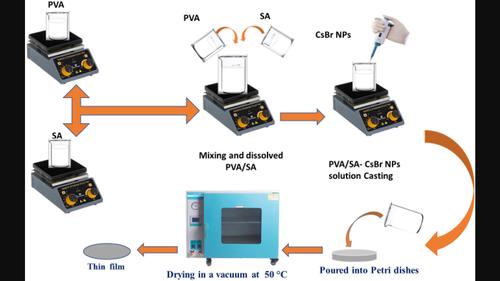 Influence of cesium bromide nanoparticles on the structural, optical, electrical, and antibacterial properties of polyvinyl alcohol/sodium alginate for biological applications