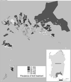 Spatial and Environmental Correlates of Prevalence of Treatment for Substance Use Disorders, Retention, and SUD Services Utilization in South Sardinia.