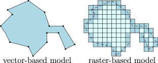 Efficient spatial queries over complex polygons with hybrid representations