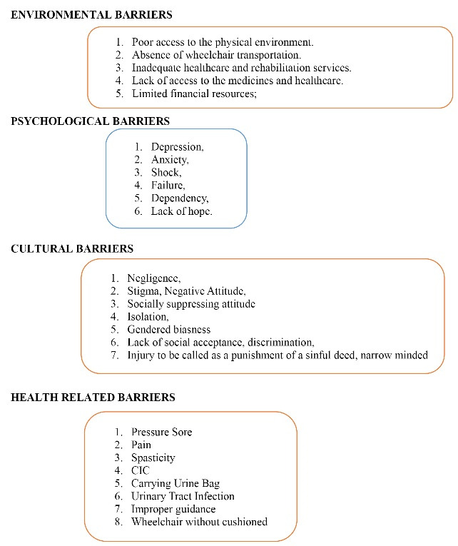 Barriers and Facilitators during Community Reintegration of People with Spinal Cord Injury: A Qualitative Study.