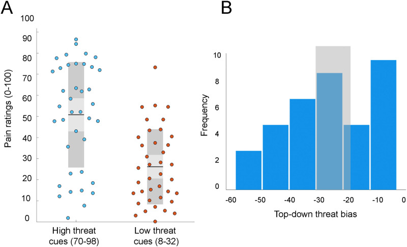 Top-down threat bias in pain perception is predicted by higher segregation between resting-state networks.