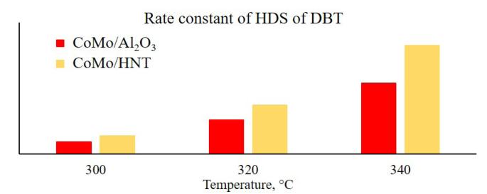 CoPMoV Sulfide Catalysts Supported on Natural Halloysite Nanotubes in Hydrotreating of Dibenzothiophene and Naphthalene