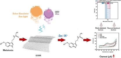 Decoupling photonic and thermal contributions for photoelectrochemical sensing of melatonin via graphene oxide nanoribbons