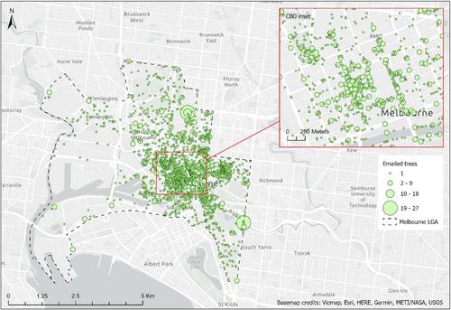 Emotional geographies of an urban forest: Insights from an email-a-tree initiative