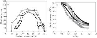 Dynamic Properties of Pulmonary Lipid Monolayers on the Surfaces of Sodium Polystyrene Sulfonate and Polydiallyldimethylammonium Chloride Solutions