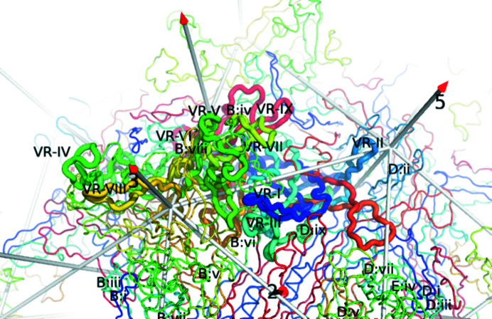 Cryo-EM structure of adeno-associated virus 4 at 2.2 Å resolution.