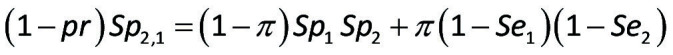 On determining the sensitivity and specificity of a new diagnostic test through comparing its results against a non-gold-standard test.